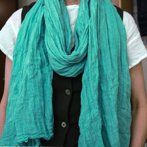 Esarfa unisex din tesatura de in. Esarfe unisex